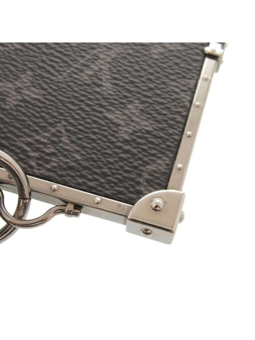 Louis Vuitton Porte Cles Mini Trunk Monogram Eclipse Metal Black - Picture 8 of 9